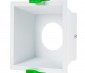 Modular Downlight Trim Options for RLFM series LED Recessed Light Engines: Deep Square Front, Profile & Back Views