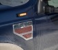 Low Profile LED Mini Strobe Light Bezels: Shown Installed On Truck With Amber Mini Strobe (Strobe Sold Separately).