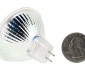 MR16 LED Bulb - 48 SMD LED Flood Light Bi-Pin Bulb: Back View with Size Comparison