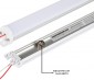 36W LED Magnetic Tube Retrofit Kit - 4,400 Lumens - Dimmable
