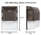 20W Mini LED Wall Pack w/ Integrated Photocell - 2,500 Lumens - 75W Metal Halide Equivalent - 5000K/4000K/3000K