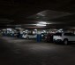 T8 LED Vapor Proof Light Fixture for 2 LED T8 Tubes - Industrial LED Light - 4' Long: Shown In Parking Garage. 