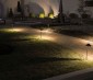 Landscape LED Path Lights w/ Offset Cone Shade - 3 Watt: Shown Installed Along Footpath.