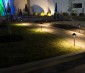 Landscape LED Path Lights w/ Hammered Shade - 3 Watt - Adjustable Height: Shown Installed Along Footpath. 