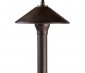 Bronze cone shade path light has a classic landscape design that fits an array of applications