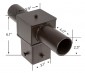 Tenon Adapter for 4” Square Poles - (2) Horizontal 180° Tenons