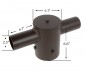 Tenon Adapter for 4” Round Poles - (2) Horizontal 180° Tenons