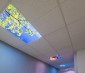 Custom Printed Virtual Skylights - Dimmable LED Panel Light - 2' x 4': Showing Hallway With Virtual Skylights Installed. 