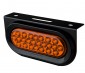 Oval LED Strobe Truck and Trailer Lights - 6” LED Lights w/ 24 High Flux LEDs - 3-Pin Connector: Shown with Mounting Bracket and Rubber Grommet (each sold separately)