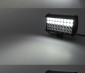 9" Quad Row Heavy Duty Off Road LED Light Bar with Multi Beam Technology - 108W: On Showing Beam Pattern In Flood, Spot, And Multi Beams. 