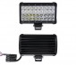 9" Quad Row Heavy Duty Off Road LED Light with Multi Beam Technology - 108W: Front  & Back View