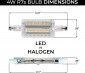 4W R7s LED Light Bulb - 450 Lumens - 35W Halogen Equivalent T3 Bulb - 78mm - J-Type Base - 4000K/2700K