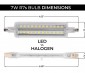 7W R7s LED Light Bulb - 900 Lumens - 50W Halogen Equivalent T3 Bulb - 118mm - J-Type Base - 4000K/2700K