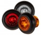 Round LED Truck and Trailer Light with Grommet - 3/4" Clearance Marker Light - Pigtail Connector - (3) LEDs