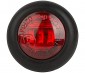 Round LED Truck and Trailer Lights w/ Grommet - 3/4” PC Rated LED Side Clearance Light w/ 3 High Flux LEDs - Pigtail Connector