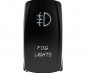 LED Rocker Switch with Legend - Fog Lights Switch: Front View