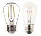 LED Vintage Light Bulb - S14 LED Sign Bulb w/ Filament LED - 15 Watt Equivalent - Dimmable - 120 Lumens - Profile Comparison