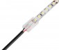 Solderless Clamp-On LED Strip Light to 5.5mm DC Barrel Connector - 8mm Single Color Strips - 22 AWG