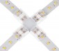 Solderless Clamp-On Cross Connector - 12mm Single Color LED Strip Lights