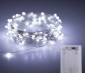 Battery Powered LED Fairy Lights w/ Silver Wire - 32.8ft