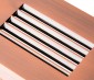 Face Plate for Rectangular LED Step Light - Open Window or Louvered: Close Up View Of Copper Louvered Groves Showing Surface Finish 