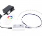 Smartphone or Tablet WiFi Compatible RGB Controller w/ RF Touch Color Remote - Dynamic Color-Changing Modes: Shown Connected To CPS Power Supply And RGB LED Strip (Both Sold Separately).