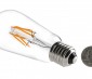 LED Vintage Light Bulb - ST18 Shape - Edison Style Antique Bulb with Filament LED: Back View With Size Comparison 
