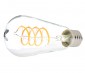 Flexible Filament LED Bulb - ST18 Carbon Filament Style Bulb - Dimmable 15 Watt Equivalent - Spiral Loop - 146 Lumens