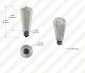 LED Vintage Light Bulb - ST18 Shape - Edison Style Antique Bulb with Filament LED