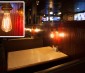 LED Vintage Light Bulb - ST18 Shape - Edison Style Antique Bulb with Filament LED: Installed in Restaurant Booth