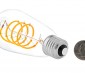 Flexible Filament LED Bulb - ST18 Carbon Filament Style Bulb - Dimmable 15 Watt Equivalent - Spiral Loop - 146 Lumens: Back View
