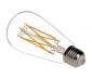 ST26/ST64 LED Filament Bulb - 65 Watt Equivalent LED Vintage Light Bulb - Dimmable - 650 Lumens: Back View