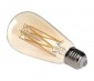 ST26/ST64 LED Filament Bulb - Gold Tint Vintage Light Bulb - 65 Watt Equivalent - Dimmable - 650 Lumens: Back View