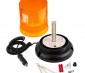6-3/4" Amber LED Strobe Light Beacon with 15 LEDs - Magnetic Base: Open View Showing Leds