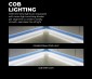 The COB LEDs create a seamless line of light with no visible hotspots