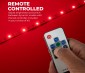 Use the wireless RF remote to adjust the brightness and control the 19 dynamic modes