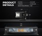 180° Grille and Surface Mount LED Strobe Light - Amber/White - 18W