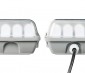 T8 LED Vapor Proof Light Fixture for 4 LED T8 Tubes - Industrial LED Light - 4' Long: Profile View