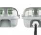 T8 LED Vapor Proof Light Fixture for 2 LED T8 Tubes - Industrial LED Light - 4' Long: View Of Both Ends