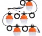 100W LED Temporary Hanging String Light  - 55’ Run - Linkable - 12500 Lumens - 5000K