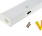 Dimmable Under Cabinet LED Lighting Fixture w/ Rocker Switch - 22" - 800 Lumens: Showing End with Included Mounting Screws