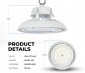 100W White UFO LED High Bay Light - 250W Equivalent - 13000 Lumens - 5000K