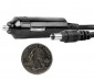 Universal 12V Vehicle Cigarette Lighter Power Adapter: Quarter Size Comparison