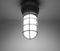 LED Vapor Proof Jelly Jar Light Fixture - Caged Ceiling Mount Light - 1,800 Lumens: Illuminated