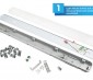 T8 LED Vapor Proof Light Fixture for 2 LED T8 Tubes - Industrial LED Light - 4' Long