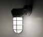 LED Vapor Proof Jelly Jar Light Fixture - Caged Wall Mount Light - 1,800 Lumens: Illuminated