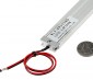 WLF series High Power LED Waterproof Light Bar Fixture: Back View With Size Comparison Showing Power Wire