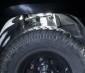 Waterproof Off Road LED Rock Light  - LED Rock Lights: Shown Installed Over Front Wheel In White. 