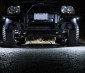 Waterproof Off Road LED Rock Light - LED Rock Lights: Front View Of Lights Installed On Jeep In White. 