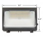 120W LED Wall Pack - Integrated Photocell - 15600 Lumens - Glass Lens - 1000W MH Equivalent - 5000K